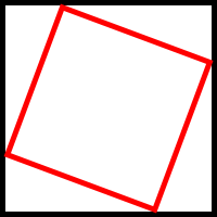正方形に内接する正方形のサイズ比 Narumium Blog